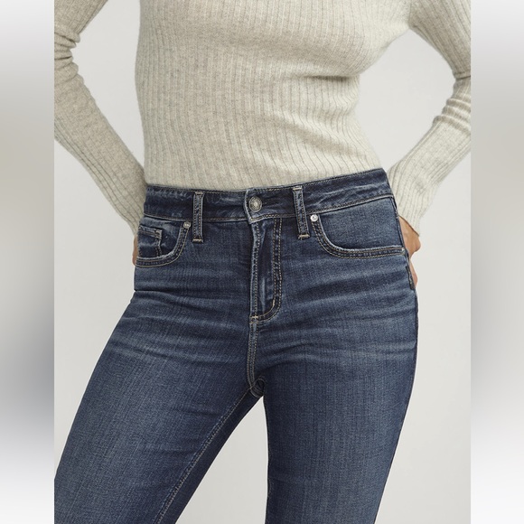 Silver Avery High Rise Straight Leg Jeans W28/L31 - Picture 4 of 11